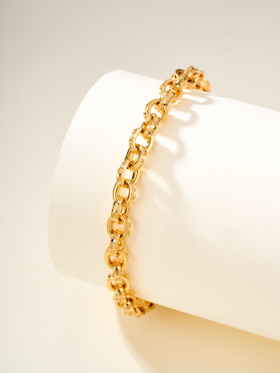 Chrome Hearts Elegant Gold-Plated Chain Bracelet